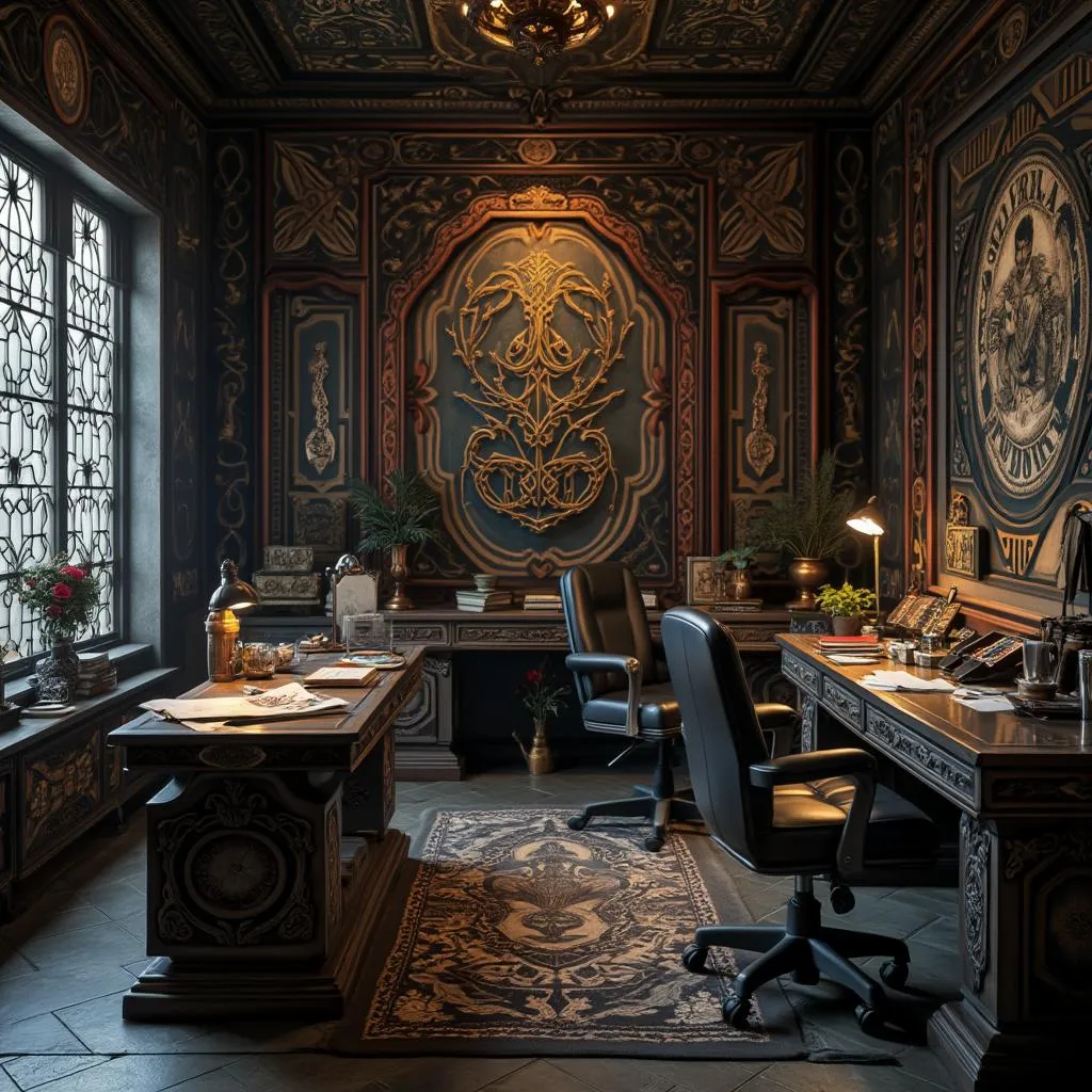Interior del estudio en Buenos Aires