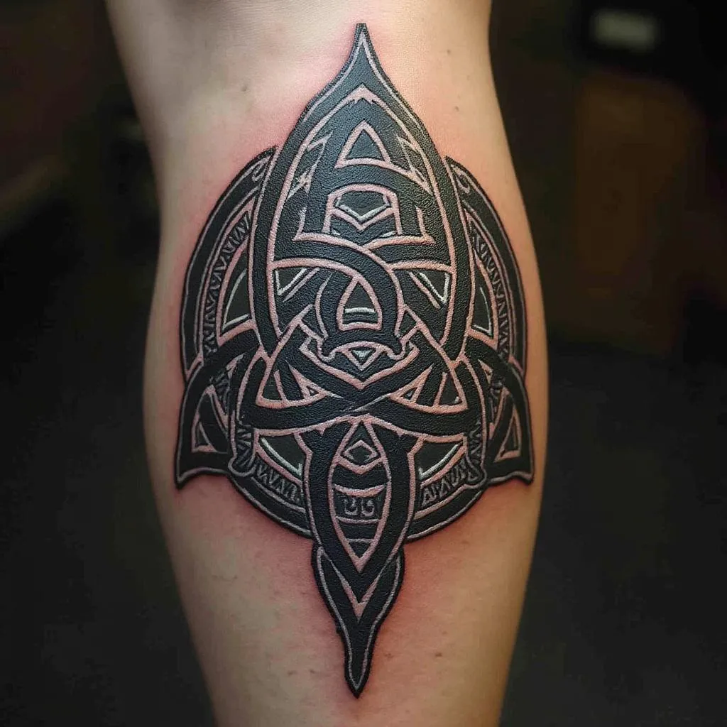 Tatuaje de trisquel terminado