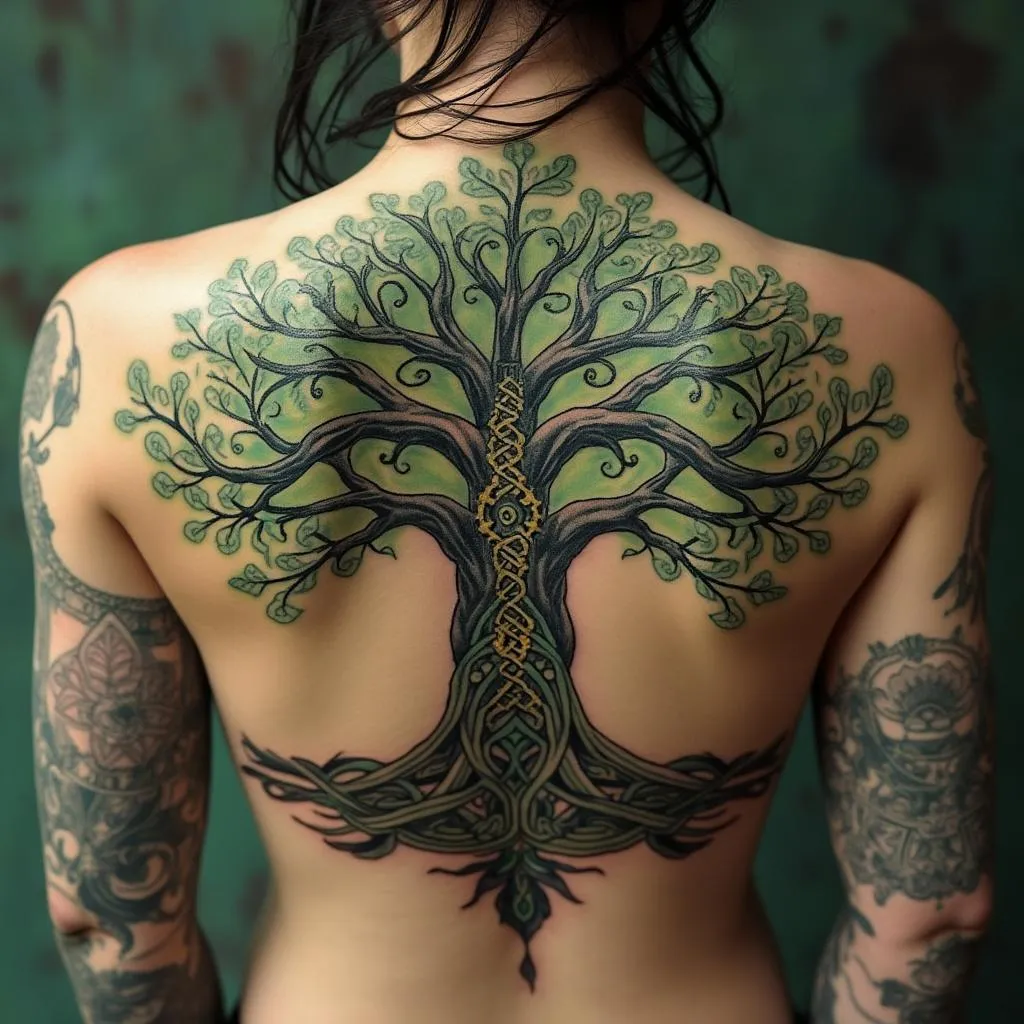 Tatuaje del Árbol de la Vida Celta